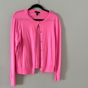 J.Crew pink cotton cardigan, size XL